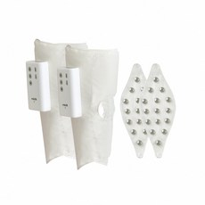 震動熱敷小腿按摩器 三種模式 360度包裹指壓按摩墊, 白色, 【3ZeBra 好腿力】鋼珠氣壓小腿按摩器