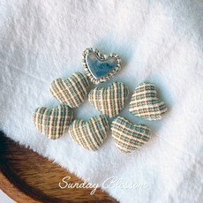 18mm 파스텔 트위드 하트 싸개단추 장식 부자재 수선 예쁜단추, 1개, 06. 브라운