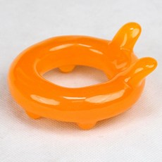 달팽이 도넛 밀랍수지 마사지 얼굴 페이스 도구 로즈쿼츠 기구, 오렌지, 1개