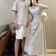 커플 시밀러룩 반팔 긴팔 웨딩촬영 셔츠 신혼여행 하와이안 패밀리룩 호캉스 원피스 드레스 휴양지