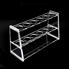 16mm 6홀 투명 아크릴 시험관대 스탠드 렉 거치대 정리 준비물 시료 화학 재료 기자재 실험도구 부속 랙