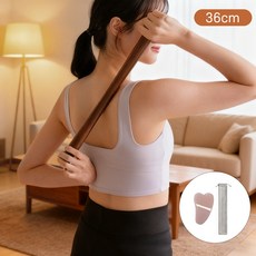 kemei 원목 괄사 전신 경락 마사지봉 근육 이완 롤러 스틱 바디 케어, 갈색01, 1개