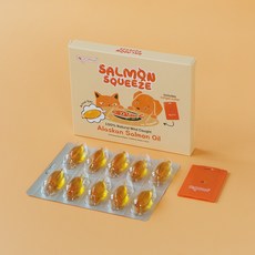 스푼풀 미국 직수입 천연 연어 오일 2200mg 강아지 고양이 오메가-3 영양제, 1박스, 오메가3, 10정