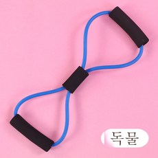 팔자 텐셔너 오프숄더 미배신기 스트레치 텐셔너 끈 어깨 목 등 트레이닝 헬스 기구 가정용, 블루 + 블랙, 1개
