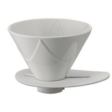 Hario V60 \"Mugen\" 플라스틱 커피 드리퍼 사이즈 02 투명 블랙, 화이트