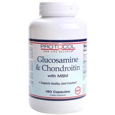 PROTOCOL FOR LIFE BALANCE 葡萄糖胺軟骨素MSM膠囊 無麩質, 1個, 180 件