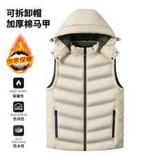 冬季連帽棉馬甲 青年男士休閒外套 大尺碼短款保暖運動棉服
