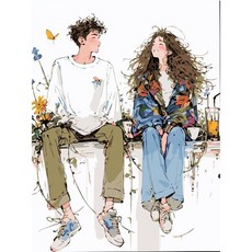 유화 그림그리기 실사같은 유화그리기세트 diy유화세트 중형 대형 30X40, 1세트, 플로럴