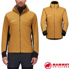 MAMMUT 長毛象 男 保暖輕量防風防潑 連帽化纖外套 科技羽絨 登山外套