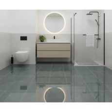 홈앤힐링 화장실 바닥 시트지 붙이는 욕실 바닥타일, 12개, 모네 그레이