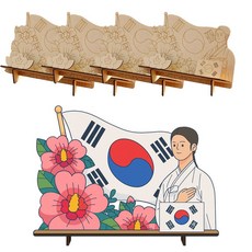 키득키득 우드공예 독립운동 대한민국 독서대 우드팬던트 세트, 5개