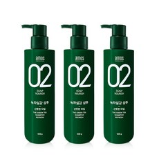 아모스 녹차실감 지성두피 프레쉬 샴푸, 500g, 3개