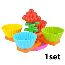 Duploes 대형 베이스 플레이트 벽돌 빅 사이즈 빌딩 블록 바닥 액세서리 Leduo 입자 호환 큰 동물, 50 1 set C