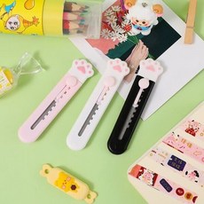 고양이 발바닥 언박싱 택배 커터칼, 블랙, 옵션선택