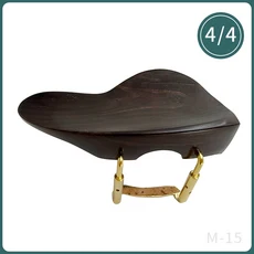 4/4 3/4 1/2 1/4 바이올린 턱받침 설치 클램프 실버/골드 브래킷 나사가 있는 바이올린 턱받침 로즈우드/에, 17 natural ebony