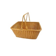輕鬆購五金百貨 手提編織收納籃(大) 藤編手提 野餐籃 鄉村風, 1個, 編織
