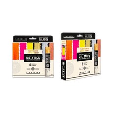 SENNELIER 申內利爾油畫棒 固體油畫 38ml 基礎色系/螢光金屬色系 6色套組, 螢光金屬色系