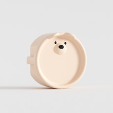 감전사고 방지템 귀여운 곰돌이 콘센트 안전 커버 아이와 반려동물 보호, 베이지, 1개