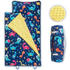 낮잠 매트 베개 플리스 담요 초극세사 아동용 롤업 어린이집 유치원용 슬럼버백, 4. color2