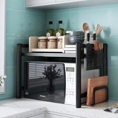 주방 정리수납 사이즈조절 랙 전자레인지 선반 거치대, 상세페이지 참조