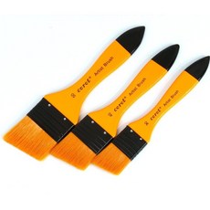 [Corot] 넓은붓 3종 세트 유화 수채화 아크릴화 겸용 백붓 여백붓, 1세트