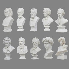 미니 석고상 조각상 유명인 흉상 10개 한셋트