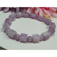 精品百貨 天然魔方小圓珠紫雲母手鍊20.7g，夢幻紫水晶手串，提升氣質與自信, 1個
