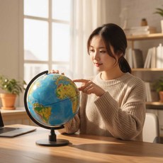 학생 공부 지구본 입체 서재 거실 인테리어 세계지도 교육용, DSAM 지구본 32cm