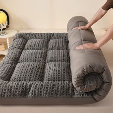 ANYOU 도톰한 패딩 매트리스 매트리스 가정용 쿠션 기숙사 학생 매트리스 접이식 매트리스 이불, 10cm, 다크그레이