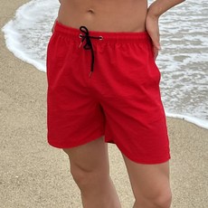 르위 남자 수영복 숏 밴딩 비치팬츠 비치웨어 스윔팬츠