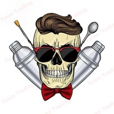 자동차 오토바이 헬멧 노트북 트렁크 바디 창 서핑 보드 방수 비닐 데칼 만화 스티커 해골, 1개, 3. G