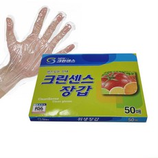 비닐장갑 크린센스 위생장갑 일회용 비닐장갑 50매 비닐장갑 위생장갑 일회용장갑 김장 투명장갑, 1개, 상품선택