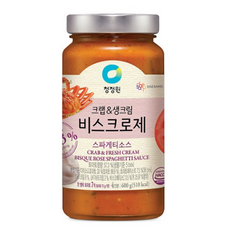 청정원 크랩&생크림 비스크로제 스파게티소스, 600g, 9개