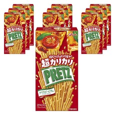 日式糖果日本零食江崎格力高PRETZ百力滋超脆脆披薩口味55g*3, 10個, 55g