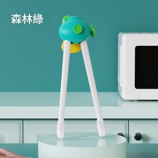 JIAYI BABY 幼兒訓練筷子, 森林綠 插卡裝, 1個