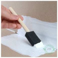 트랜스토어 미술 놀이 페인트 스펀지 붓 브러쉬 2.5CM