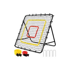 리바운드 네트 야구 네트 축구 연습용 피칭 네트 테니스 핸드볼 배구 풋살 실내외 겸용 훈련 네트 트레이닝 용품 아동 선물 접이식 블랙 B0FMJC893R