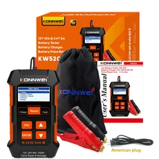3in 1 KONNWEI KW520 다기능 자동차 배터리 테스터 12V 충전기 납산 펄스 수리 도구 AGM 젤 리튬, 02 KW520-US