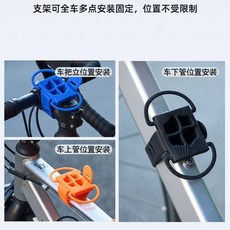自行車多功能綁帶, 1個, 安装位置不受限,多功能硅胶绑带（黑色）, 黑色