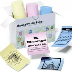 3Pcs 열전사 용지 카메라 인쇄 컬러 어린이 카메라 목재 펄프 인스턴트 프린트 키즈 롤링 페이퍼 미니 프린, 01 3Pcs per Box