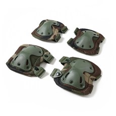 롤러 스케이팅 스쿠터 스케이트보드를 위한 엘보 패드 무릎 보호대 사이클링 무릎 팔꿈치 보호대가 장착된 스포츠 보호 장비 세트, Jungle Camouflage