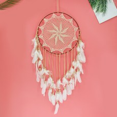 린팩토리 다꾸며잉 GH10_RD_355 롱 깃털 드림캐쳐, 화이트