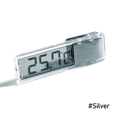 전자 LCD 디지털 액세서리 측정 어항 1 온도 온도계 계량기 개 수족관, Silver, 1개