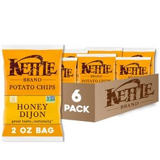 Kettle Brand 감자 칩 크링클 (6팩) 컷 피클 스낵 딜 주전자 56.7g(2온스), 56.7g