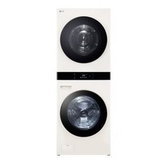 LG 트롬 워시타워 타워형 AI 세탁기 25kg 건조기 22kg 일체형 트루스팀 1등급 베이지, WL22EEHU
