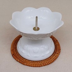 백자 연꽃 촛대 대 양초 홀더 제수용품 양초받침