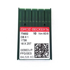 그로쯔베커르트 DBx1 공업용 본봉 미싱 티타늄 금 바늘 독일제, 1개