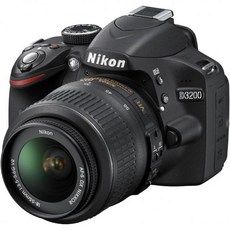 니콘 D3200 24.2 메가픽셀 CMOS 디지털 SLR 카메라 18-55mm f3.5-5.6 AF-S DX VR 니코르 줌 렌즈 수입품, 니콘 D3200 24.2 메가픽셀 CMOS 디지털 SL