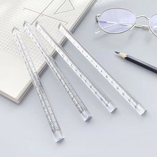 15cm 투명 아크릴 입체 삼각자 길이측정 눈금자 제도용 문구 사무 학용품 수학교규 직자, 1개
