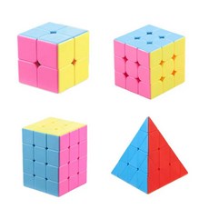 마술 공연 YiSheng 매직 큐브 피라미드 2x2 3x3 334 속도 전문가용 퍼즐 큐브 어린이 선물 237175, 마술 공연 YiSheng 매직 큐브 피라미드, 2x2,